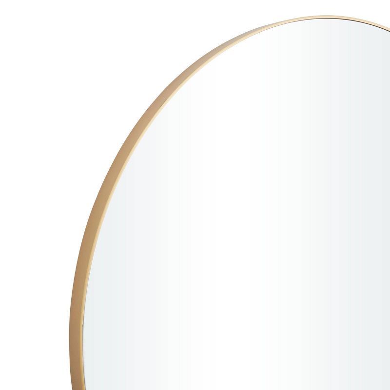 Wood Round Wall Mirror with Thin Frame - Olivia & May, 4 of 6