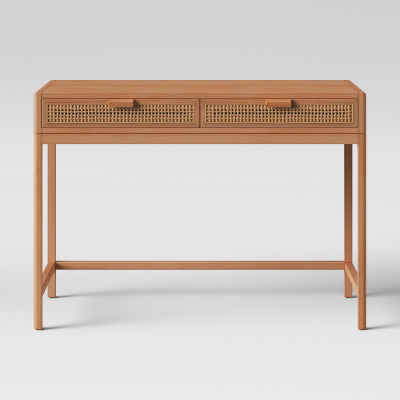 Minsmere Writing Desk with Drawers Brown - Threshold&#8482;, 1 of 6