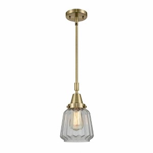 Chatham - 1 Light Stem Hung Mini Pendant In Art Deco Style-9.13 Inches Tall and 7 Inches Wide - 1 of 1