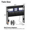Aheaplus Upholstered Headboard with Storage Shelf, Charging Station and LED Light - 3 of 4