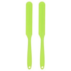Unique Bargains Non-Stick Reusable Epoxy Resin Liquid Paint DIY Crafts Silicone Spatula Scrapers 9.45" 2 Pcs - 1 of 4