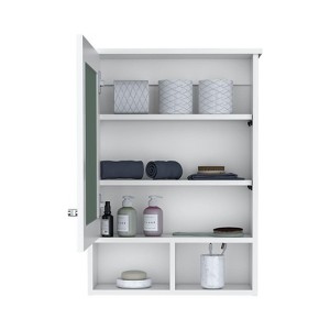 SEVOBAL Bathroom Storage Cabinets Medicine Cabinets with Mirror Door 29 Inch High for Bathroom Use, White, 34.7"*23.3"*4.8" - 1 of 4