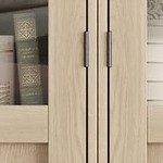 pear wood, glass with 2 doors