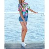 HAPPY BAY Hawaiian Shirts Womens Casual Summer Beach Party Blouse Shirt Floral Short Sleeve Vacation Tops Tee Shirts T Shirt - 3 of 4