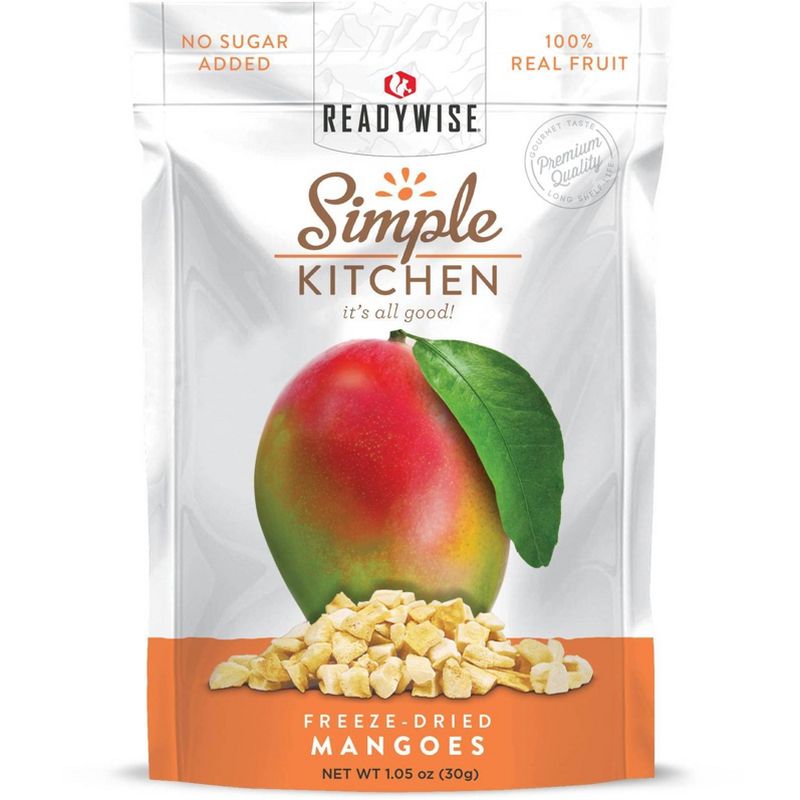 READYWISE Gluten Free Vegan Simple Kitchen Mango Freeze-Dried Fruit - 6.3oz/6ct, 3 of 7