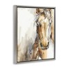 Stupell Industries Abstract Brown Horse Portrait Floating Frame Canvas Art, Gray, 25" x 31" - 2 of 4