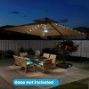 Crestlive Products 11FT Patio Double Top Cantilever Umbrella with Light Set Outdoor 360° Rotation 6 Heights Adjustable Offset Umbrella - 3 of 4