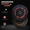 Crumb Rubber Bumper Plates Set (10-45 lbs), 2-inch Weight Plates - Color Coded, Shock Absorbing for Home Gym & Weightlifting - 4 of 4