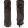 Perphy Women's Pointy Toe Slouches Kitten Heels Mid Calf Boots - 3 of 4