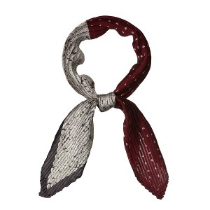 Allegra K Women's Color Block Pleated Cashew Nuts Paisley Neck Scarf Neckerchief Bandana - 1 of 4