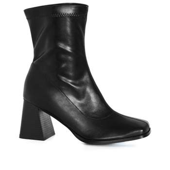 Women's Wide Fit Robbie Ankle Boot - Black | CITY CHIC