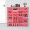 YIYIBYUS 24 Pack Plastic Stackable Foldable Shoe Storage Boxes - 2 of 4