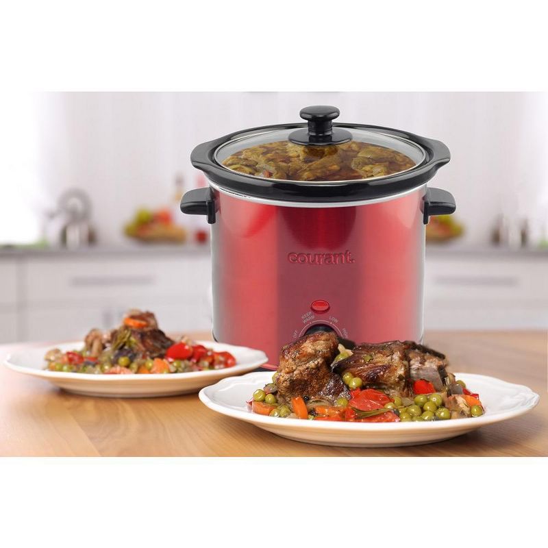 Courant 3.2 Quart Slow Cooker - Red, 4 of 7