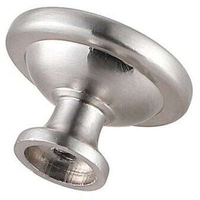 Brushed Nickel Round Mushroom Knob Set with Mounting Hardware