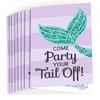 Big Dot of Happiness Let's Be Mermaids - Fill-In Baby Shower or Birthday Party Invitations (8 count) - 2 of 4