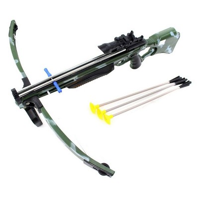 Insten Military Crossbow Playset with 3 Suction Cup Arrows & 30" Scope, Camouflage Toys for Kids