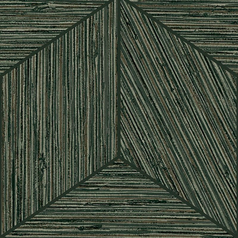 Grasscloth Geo Pine Green Geometric Paste the Wall Wallpaper, 4 of 5