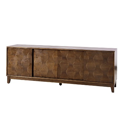 Jules Modern 72" TV Stand for TVs up to 78" with Hexagonal Cabinet Doors|ARTFUL LIVING DESIGN