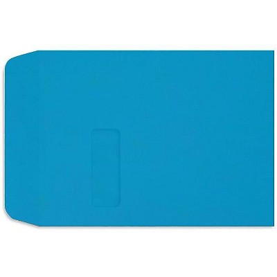 LUX 9" x 12" Open End Window Envelopes Pool Blue LUX-1590-102-50