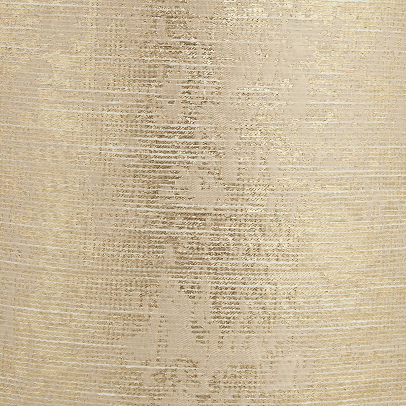 Springcrest 13" Top x 15" Bottom x 11" High x 11" Slant Print Lamp Shade Replacement Medium Gold Tapered Drum Modern Fabric Pattern Spider Harp Finial, 2 of 8