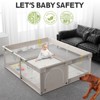 Fodoss 59x71in Baby Playpen with Mat – Safe Activity Center & Fence for Babies and Toddlers, Indoor & Outdoor Use - 3 of 4