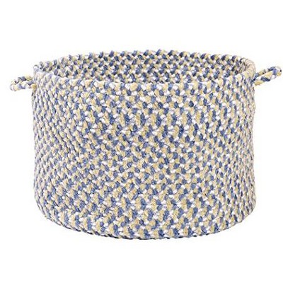Colonial Mills Braided Basket, 14X14X10, Blue