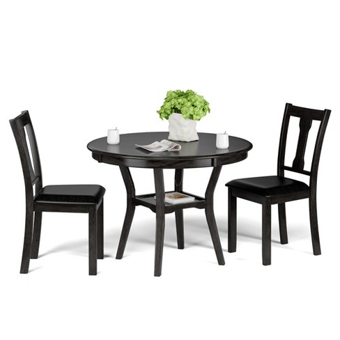 Counter Round Dining Table Set, Small Round Dining Table Set For 3