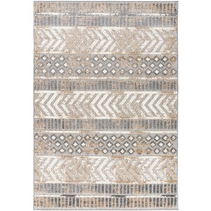 World Rug Gallery Distressed Geometric Indoor/Outdoor Area Rug - 1 of 4