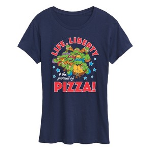 Women's - Teenage Mutant Ninja Turtles - Life Liberty Pursuit Of Pizza Short Sleeve Graphic T-Shirt - 1 of 4