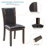Sapphtopaz Modern Dining Chairs Set of 4 with High Backrest PU Upholstered Dining Room Chair with Wood Legs Kitchen Chair for Kitchen,Dining Room - 4 of 4