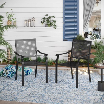 2pk Outdoor Metal Dining Chairs - Captiva Designs : Target