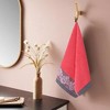 REGALWOVEN Bathroom Hotel Gym Floral Jacquard Pattern Soft Absorbent Hand Towel 13" x 29" 2 Pcs - 2 of 4