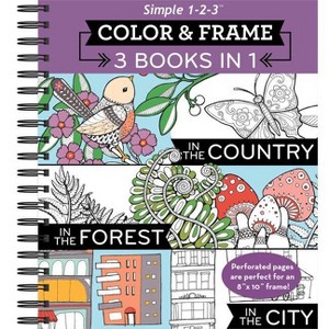 Color & Frame - 3 Books in 1 - Country, Forest, City (Adult Coloring Book) - by  New Seasons & Publications International Ltd (Spiral Bound) - 1 of 1