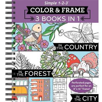 Color & Frame - 3 Books in 1 - Country, Forest, City (Adult Coloring Book) - by  New Seasons & Publications International Ltd (Spiral Bound)