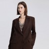 Women's Longline Blazer - A New Day™ Dark Brown - 2 of 4