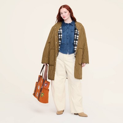 Women's Quilted Jacket and Floral Vest - Woolrich x Target Olive Green