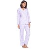 Casual Nights Women's Flannel Long Sleeve Button Down Pajama Set - 3 of 4