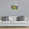 Big Dot of Happiness Cars, Trains, and Airplanes - Hanging Porch Transportation Birthday Party Outdoor Decorations - Front Door Decor - 1 Piece Sign - 3 of 4
