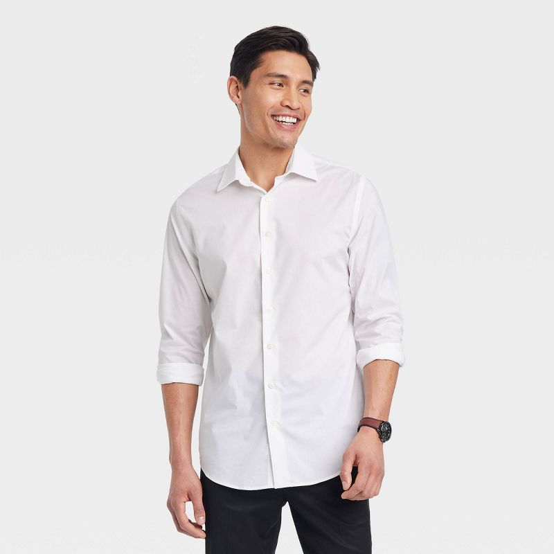 Men's Performance Long Sleeve Button-Down Shirt - Goodfellow & Co™, 1 of 5