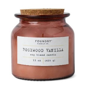 foundry candle co tobacco and amber Co. 6.5oz. Soy Blend Scented Jar Candle This oversized 48 oz candle is poured into a rich amber glass vessel with a gold lid Foundry Candle Co. Glass Rosewood