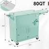 Karl Home80 Qt Patio Cooler Cart With Cabinet And Foldable Side Table - 3 of 4