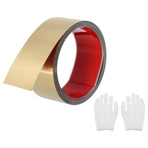 Unique Bargains Self Adhesive Waterproof Stainless Steel Wall Molding Trim with Gloves - 1 of 4