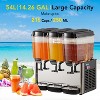 Commercial Cold Beverage Dispenser 3 Tanks 14.3 Gallon With Thermostat Controller - 3 of 4