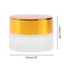 Unique Bargains Elegant Frosted Cream Glass Bottle for Bathroom 1 Pc - 4 of 4
