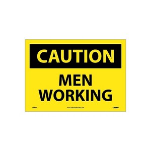 National Marker Caution Labels; Men Working 10" x 14" Adhesive Vinyl C69PB - 1 of 1
