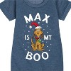 - Dr. Seuss - The Grinch Max Is My Boo Graphic Short Sleeve Fleece Dress - 2 of 4