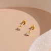 Baby Girls' Tiny Bezel CZ Screw Back 14k Gold Earrings - In Season Jewelry - 4 of 4