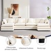 Mjkone 132'' Oversized Modular Sectional Sofa, U-Shaped Couch with 2 Ottomans, 6-Seat Chenille Fabric Upholstered Deep Seat Sofa - 3 of 4