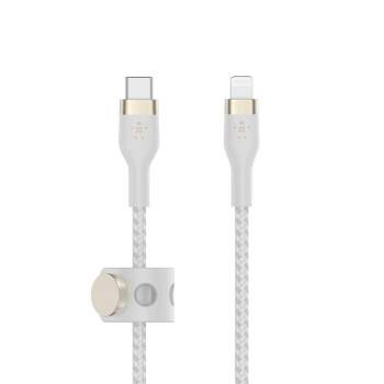Belkin BoostCharge Pro Flex USB-C Lightning Connector 10' Cable + Strap - Chardonnay
