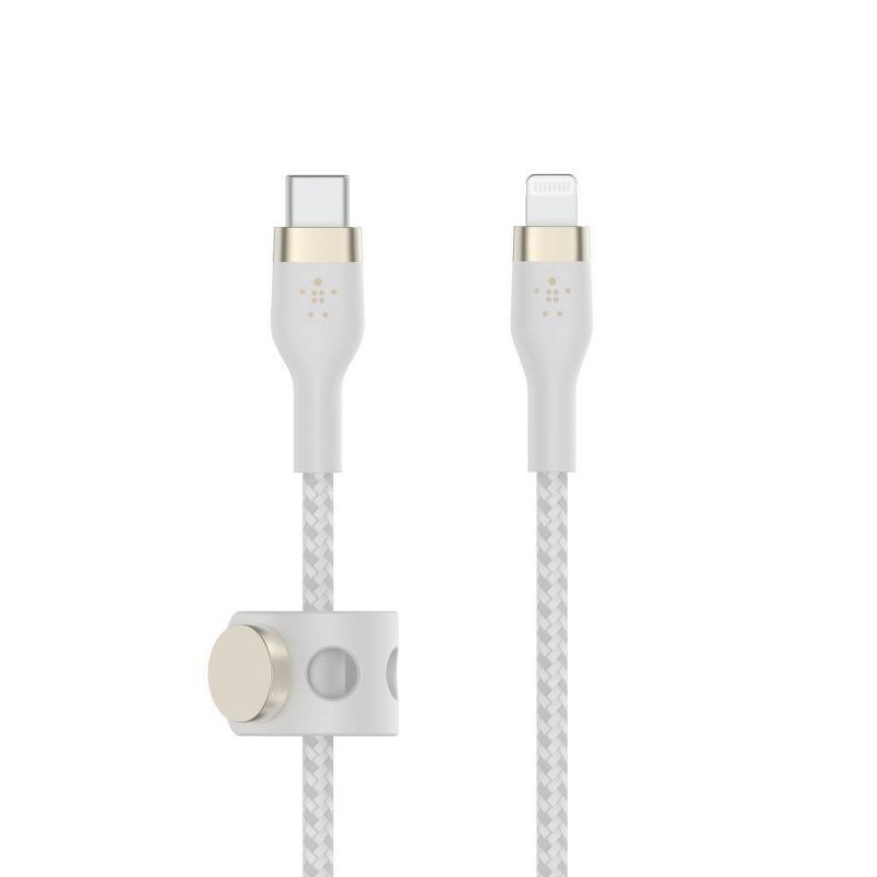 Belkin BoostCharge Pro Flex USB-C Lightning Connector Cable + Strap, 1 of 10